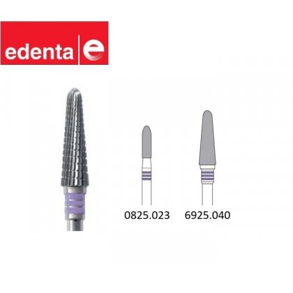 Edenta TC Cross Cut Burs - Spiral Superfine - 3 Purple Band - 1pc - Options Available